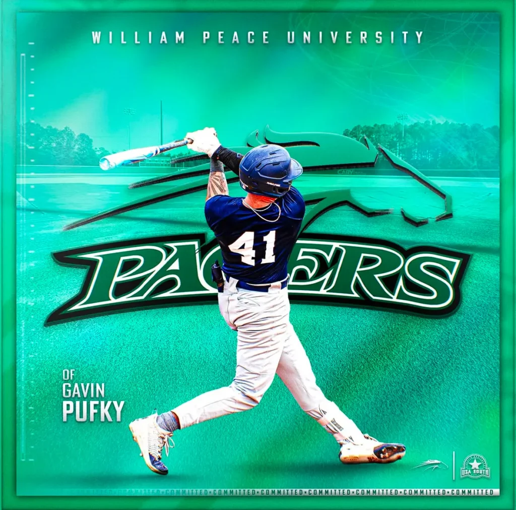 Gavin Pufky, OF - William Peace University